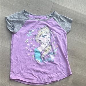 Disney Frozen Kids Tee - Purple and Gray